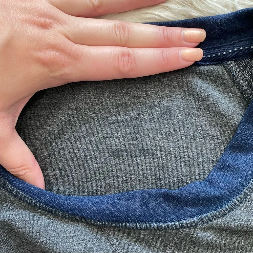 Orvis Gray Blue Long Sleeve Basic Baseball Tee Shirt - Picture 8 of 9